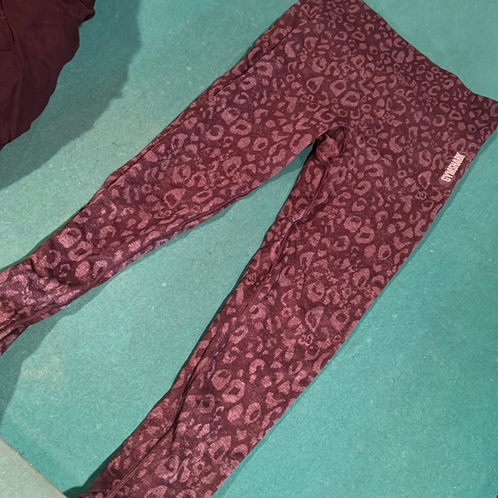 Gymshark leggings cheetah medium with butt scrunch